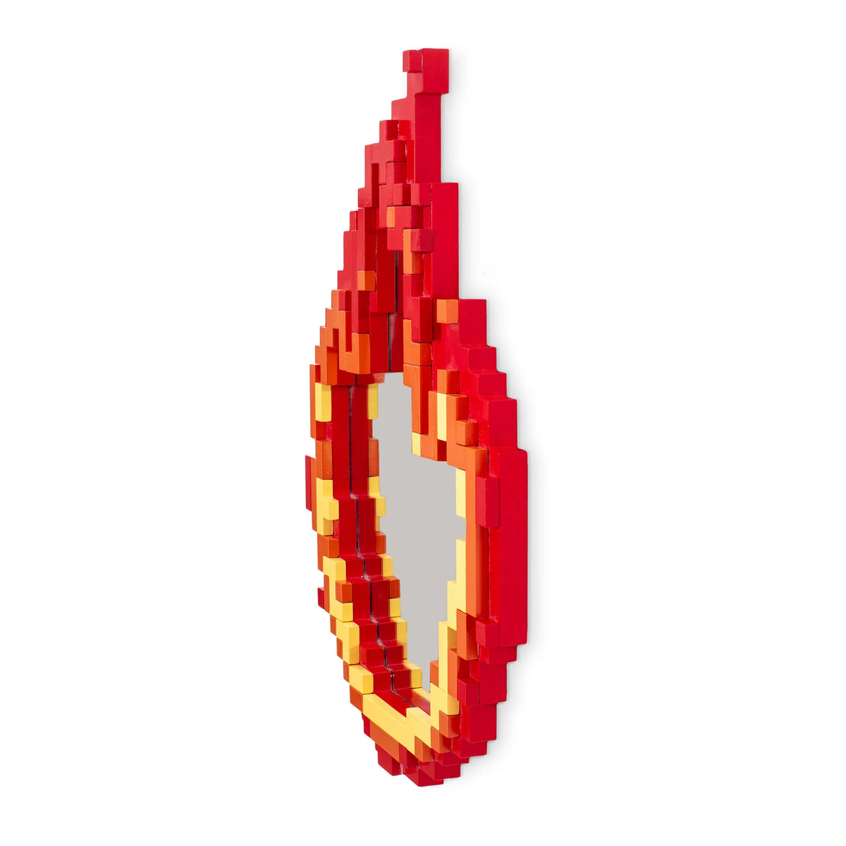 Pixel Mirror Flame – Seletti | Specchio design pop fiamma