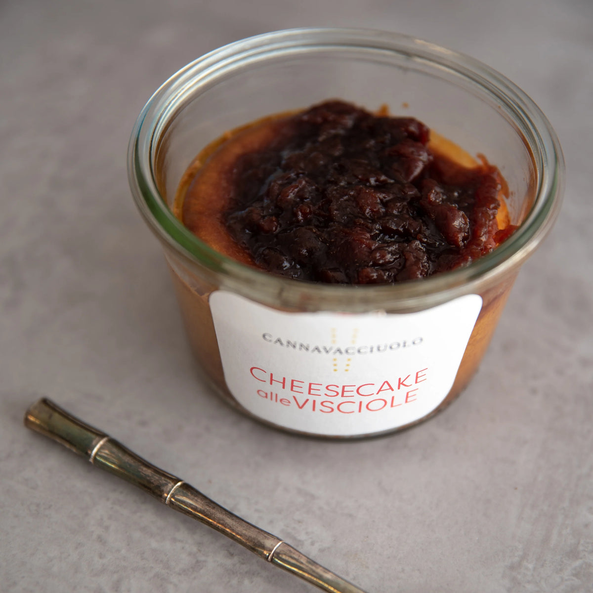 Cheesecake alle Visciole in Vaso Cannavacciuolo