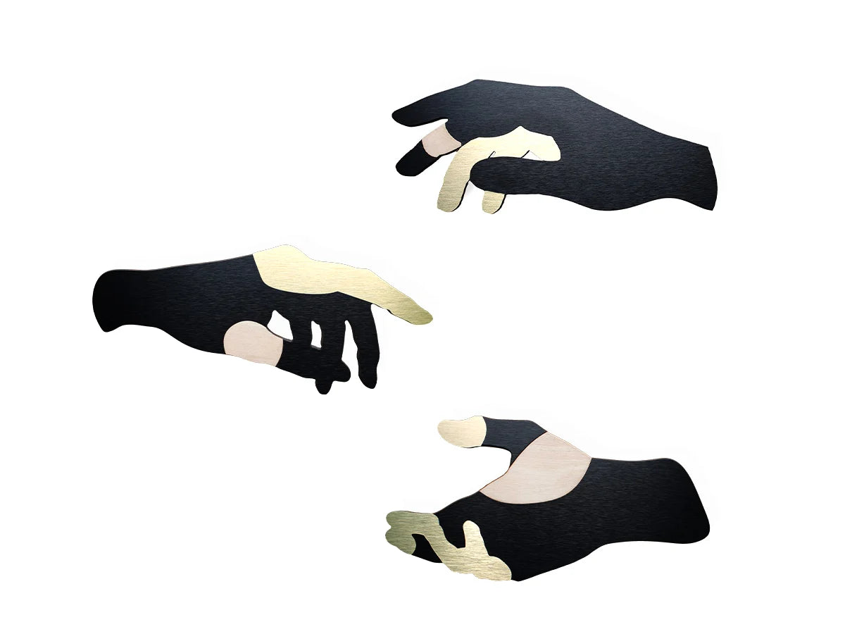 DES MAINS HABILES – SET DI 3 GANCI DA PARETE A FORMA DI MANO