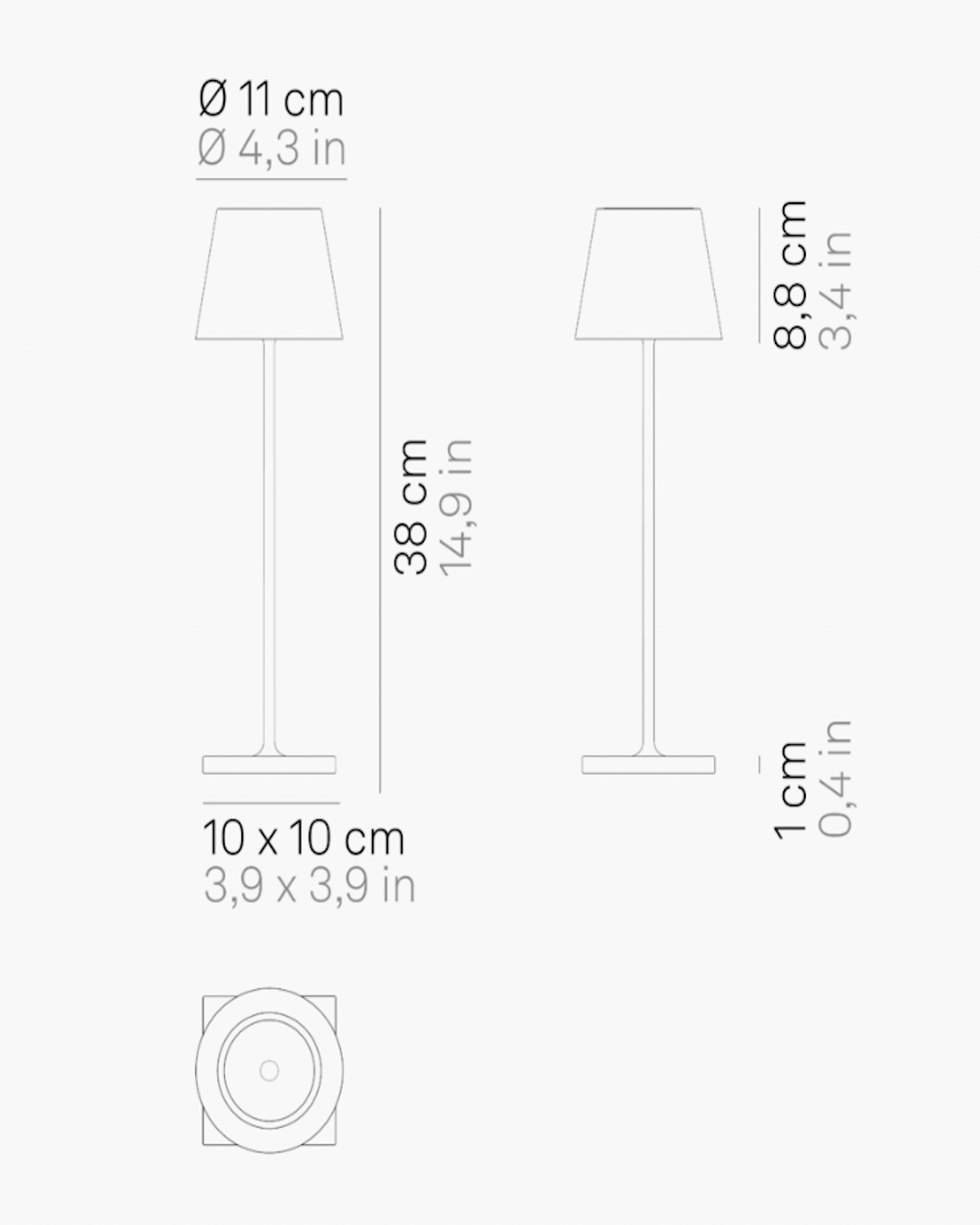 POLDINA PRO lampada da tavolo ricaricabile