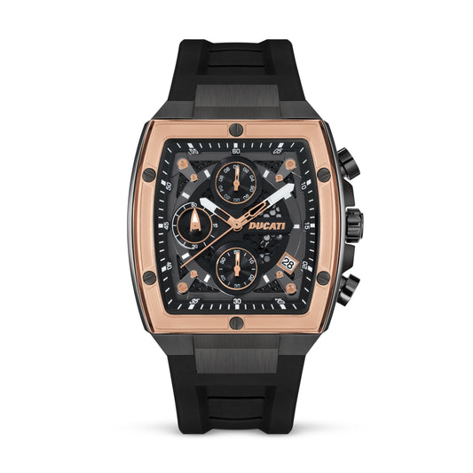 Orologio Ducati DT008 – Varianti cassa nera, inox e rose gold con cinturino nero