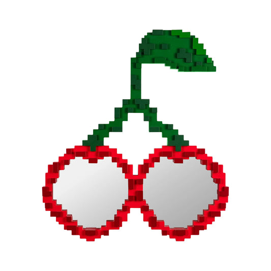 Pixel Mirror Cherries – Seletti | Specchio design pop con cornice ciliegie