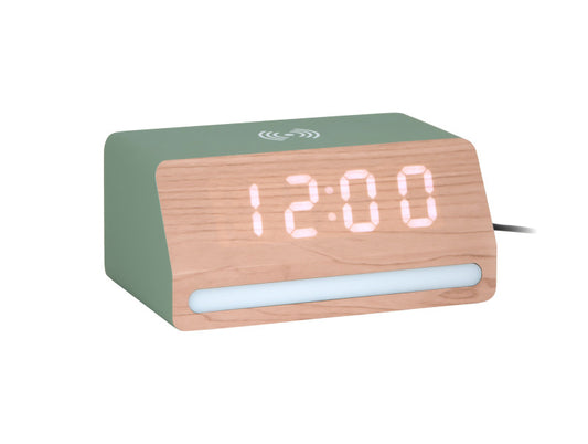 Sveglia digitale con caricatore wireless e display LED