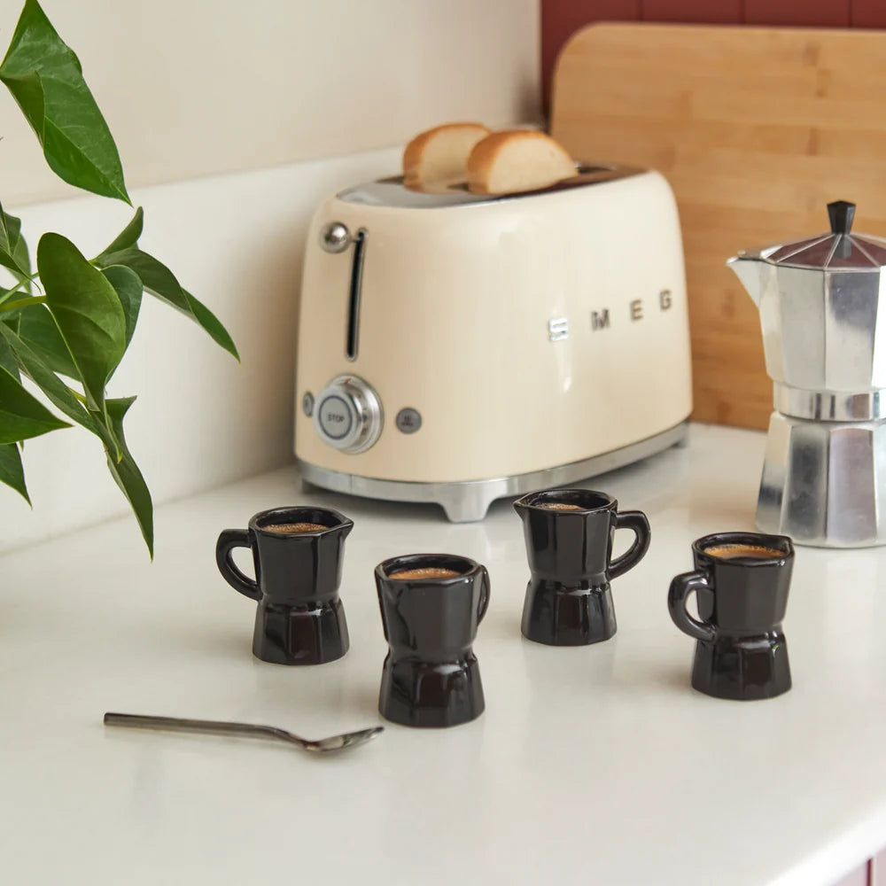 Set di 4 tazzine da espresso Balvi Moka Black