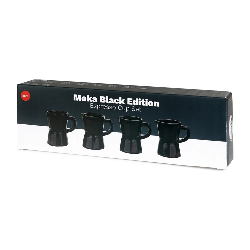 Set di 4 tazzine da espresso Balvi Moka Black