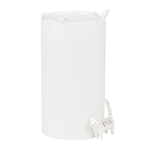 Vaso decorativo Gatto in porcellana Biscuit
