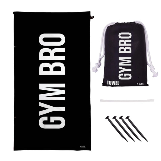 Telo mare nero e bianco Gym Bro – Fisura