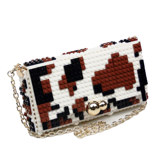 Borsa BLOCK con tracolla - Cow Print