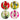 Set 4 sottopiatti Henriette – Righe multicolor Ø 39 cm