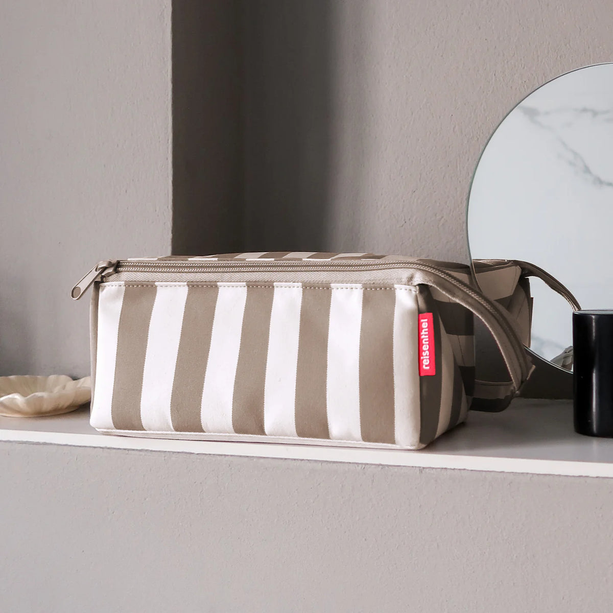 Beauty case Fold Case Summerstripes Coffee