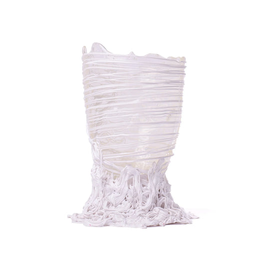 Spaghetti Vase 35 cm – Clear & White – Gaetano Pesce | Fish Design