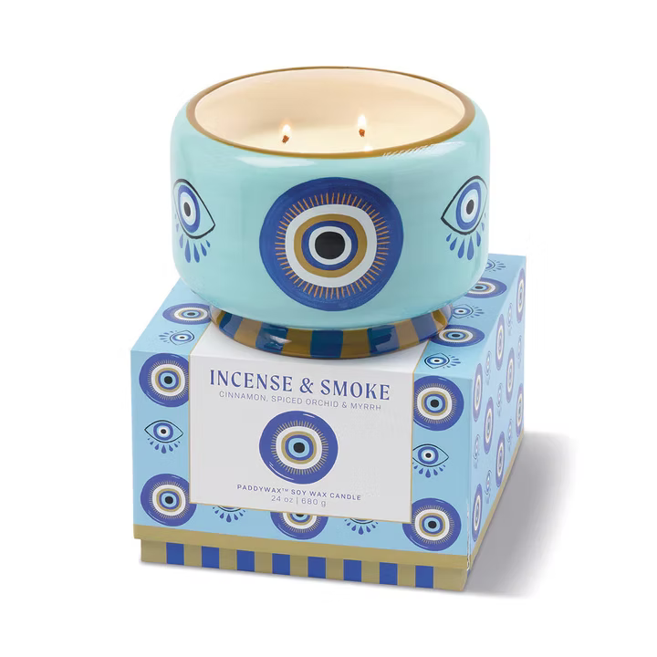 Candela Paddywax Occhio – Incense & Smoke 24 oz