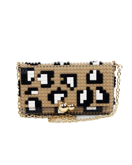 Borsa BLOCK con tracolla - Animal Print